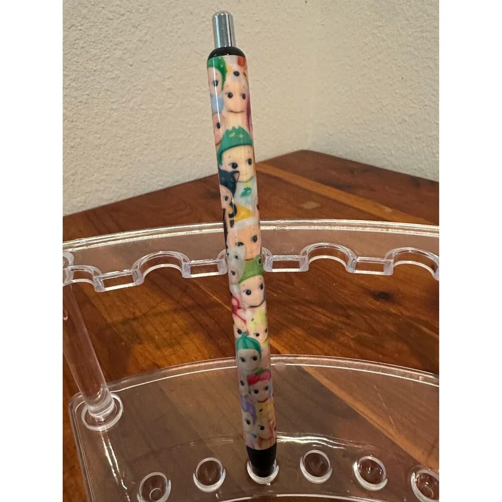 Kawaii Doll Characters Inkjoy Personalized Pens, Refillable gel pens, Vinyl Wrap